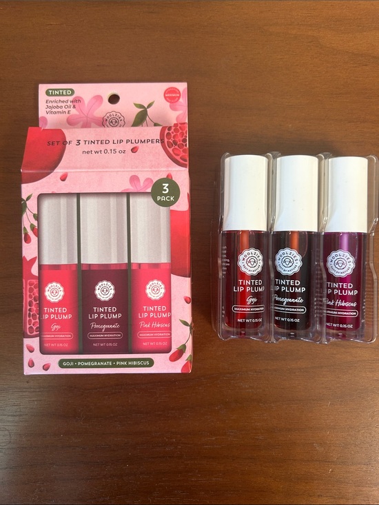Woolzies Other - Tinted Lip Plumpers Set - Goji, Pomegranate & Pink Hibiscus